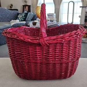 Red Wicker Basket